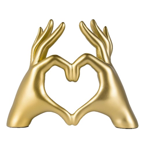 Herz hand skulptur - hand, gold