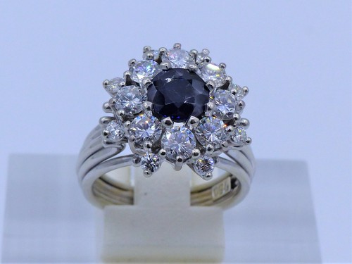 Klasse saphir brillantring - saphir,