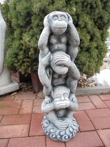 Steinfigur affen affenturm - steinfigur,