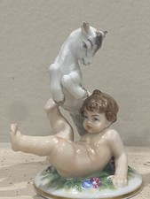 Vintage Augarten Porcelain Kid