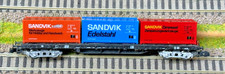 Minitrix  51 3507 00 Spur N Containerwagen mit 3 Container SANDVIK DB