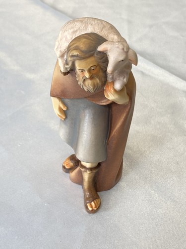 Krippenfigur hirte mit schaf - krippenfigur,