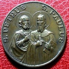 Christian Paulus VI Pontifex Max St.Petrus Und St.Medaille Paulus Par G. Frosi