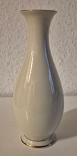 Vase Elfenbeinfarben Goldrand 19 cm wahrscheinlich Royal Porzellan 62/2