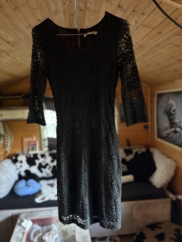 Schwarzes kleid spitze - schwarzes, gr