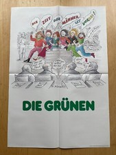 Wahlplakat die Grünen 80er Jahre - Die Zeit der Männer ist vorbei - DIN A1