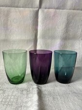 3 Farbige Rauchglas-Becher 