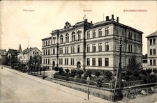 Ak Großschönau, Pfarrhaus, Schule - 4855433