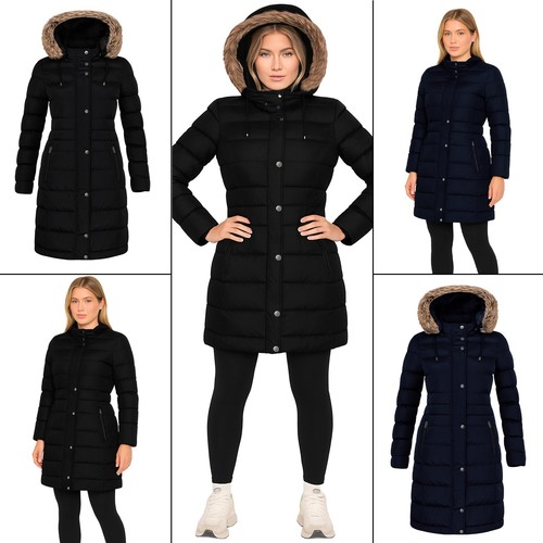 Damen wattierter parka jacke - wattierter,
