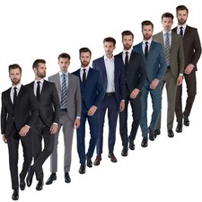 Steffen Klein Herren Designer Anzug Slimfit Business 2 Knopf Sakko Jacke