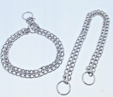 Hundekette zweireihig abgeflachte kleine Glieder Kettenwürger Halsband Halskette