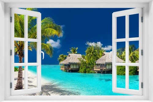 Fensterblick wandbild - 3d,