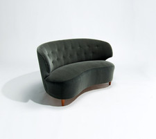 Mid Century Boman Sofa grün