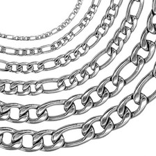 Figaro Kette Figarokette Panzerkette Königskette Edelstahl Herren silber gold