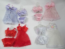 12 ZOLL PUPPENGRÖSSE KLEIDUNG SEXY SPITZE DESSOUS UNTERWÄSCHE BH SCHLÜPFER BABYPUPPE SET