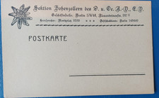 AK Hohenzollern Deutsch Österreichischer Alpenverein Berlin Blankokarte