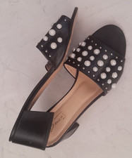 Damen Schuhe Ital. Sandaletten Sandalen Absatzschuhe Schwarz Gr. 39