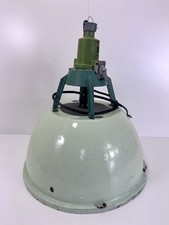 Alte Fabriklampe Emaille Lampe