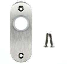 Drückerrosette oval Edelstahl