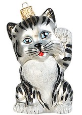 Christbaumschmuck Glas Katze