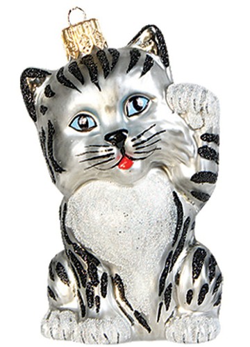 Christbaumschmuck glas katze - christbaumschmuck,