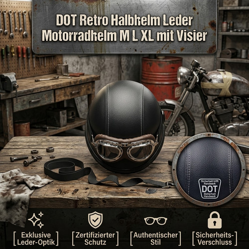 Halbschalen motorradhelm - halbschalen,