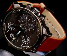 Mega Edle XXL Monster Watch Herren Armband Uhr  Dual Timer  Chrono Optik