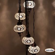 Stehlampe Mosaiklampe Türkei Orientalische Lampe Stehleuchte 5 Kugeln Weiß L