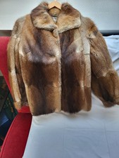 Nerzjacke , Braun/Cognacbraun