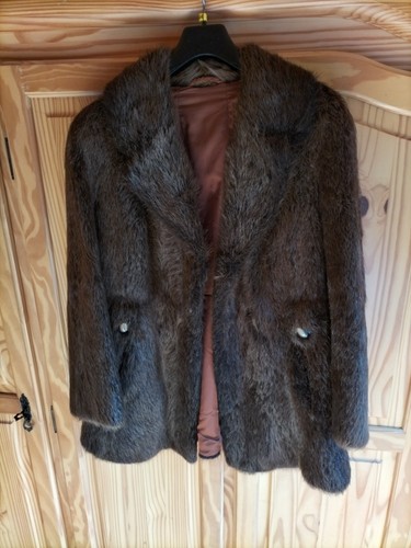 Nutria pelzjacke dunkelbraun - pelzjacke,