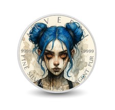  Fury of Silver The Ember-Eyed Guardian 1oz Fine Silver Coloured Coin