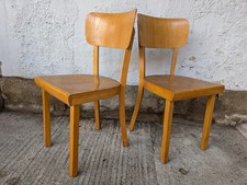 50er Vintage Esszimmer Stuhl Frankfurter Küchenstuhl Kneipenstuhl Holzstuhl 1/7