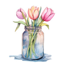 Car Sticker 18x18 cm | Tulip