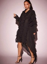 Oversize Chiffon Hemd Kleider