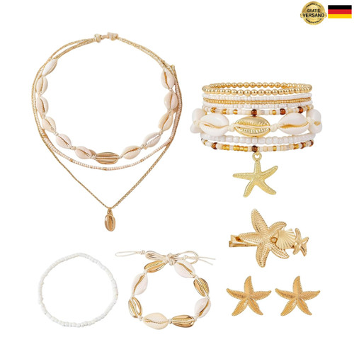 Muschelkette damen set - muschelkette,