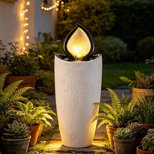 Gartenbrunnen mit led - mit,