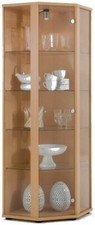 K-Möbel Eckvitrine in Buche