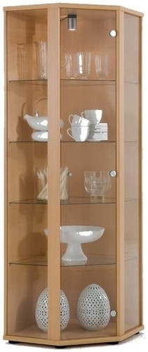 Möbel eckvitrine buche - eckvitrine,