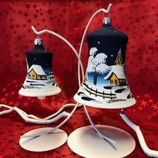 Maxi Glocke Glas Baumbehang Weihnachtsbaum Christbaum-Schmuck Handarbeit Lauscha