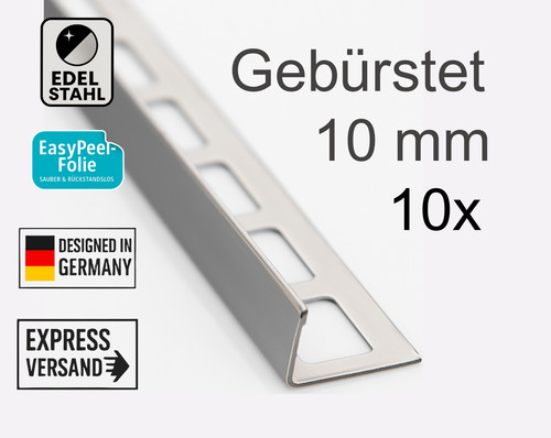10x profil edelstahlschiene - 10x,