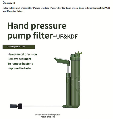 Hand ultra nano - hand, filtration