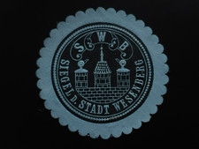Siegelmarke Siegel der Stadt WESENBERG... 4,1 cm
