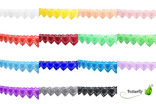 Papiergirlande herzen 17cm - papiergirlande,
