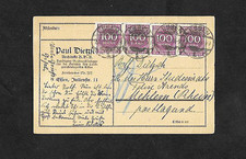 Pkt.portog. mit 4x268 v. 20.08.1923 Essen 1 na. Mehlem (Rhein) .