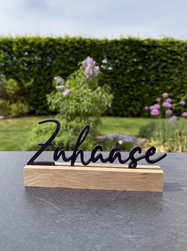 Schriftzug zuhause schwarz auf - zuhause,