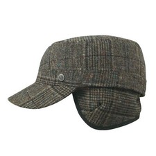 Bugatti Winter Armycap - Herren Military Cuba Castro Cap Ohrenklappen 100% Wolle