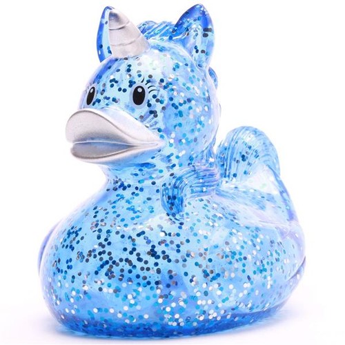 Badeente einhorn glitzer blau - glitzer,