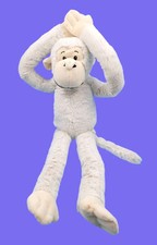 Pia Soft Toys XL Affe Hängeaffe 70 cm Lang Ganz Weich Stofftier Hell Weiß Beige