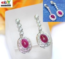 wertvolle exklusive 2,42ct Brillant Rubin 585er 14kt. Goldohrhänger Wert 3990 €