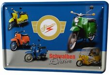 Blechschild 20x30 Schwalbe Edition Duo Simson DDR Kult Zweitakter Moped Gemisch